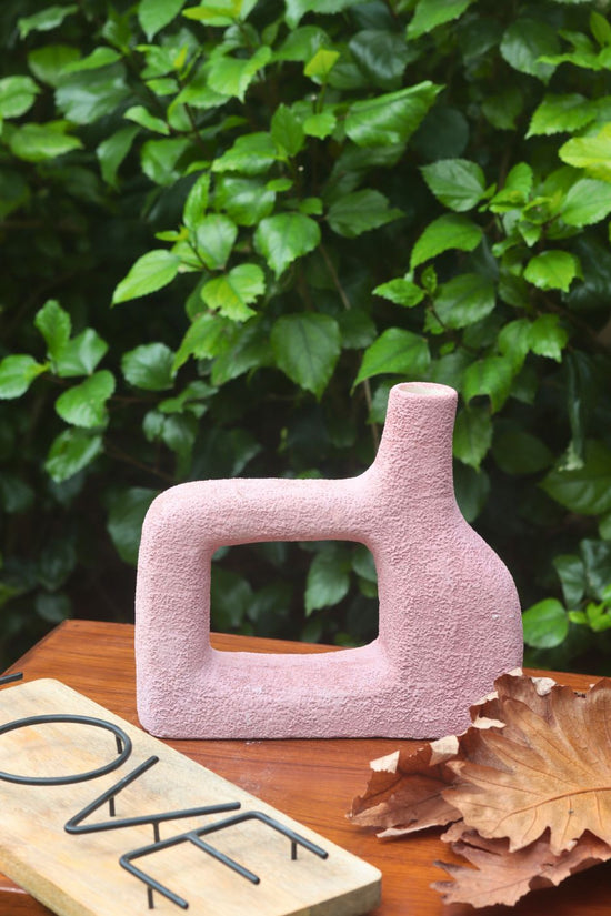 Aesthetic Square Vase - Pink with premium quality material