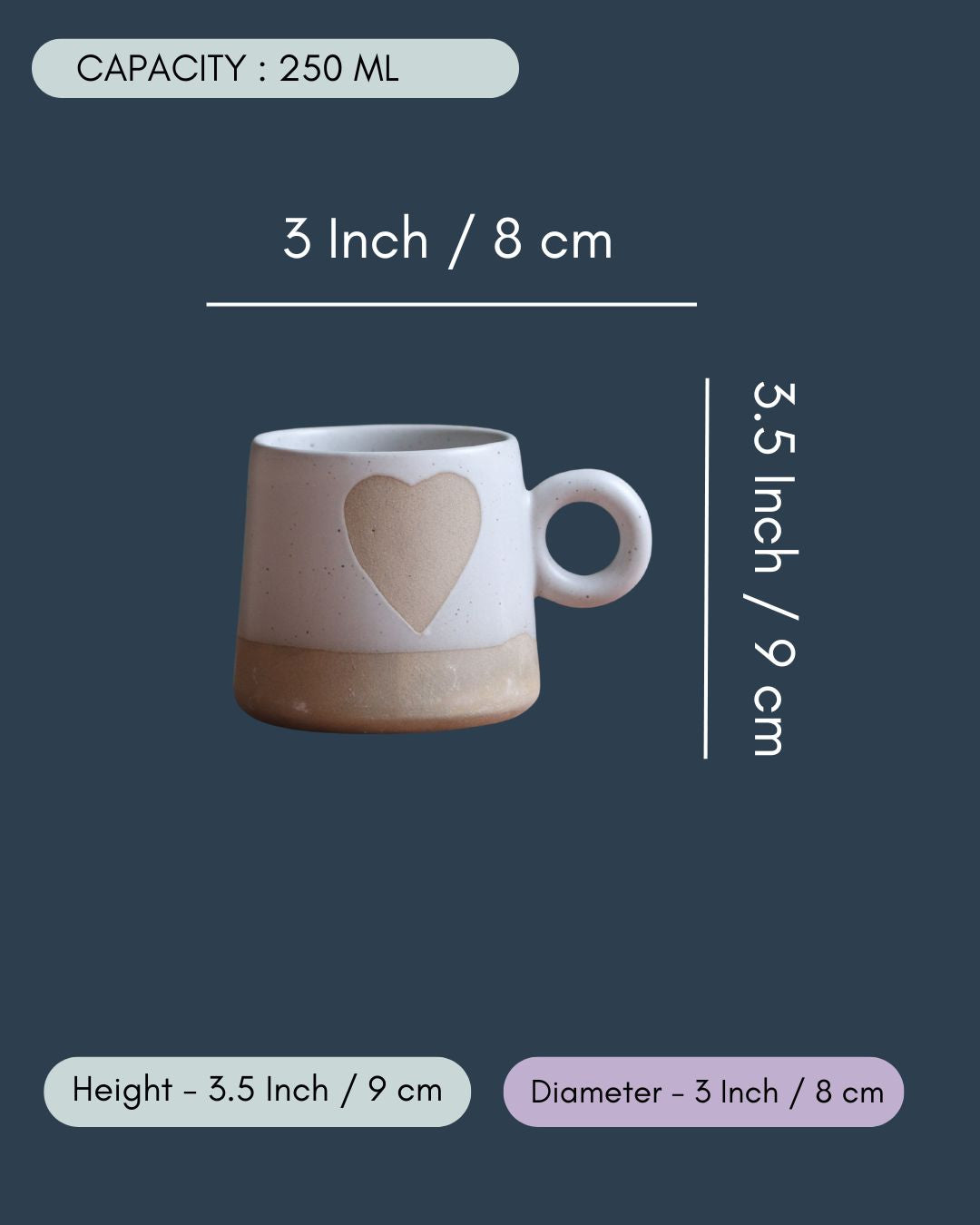 Rustic Heart Mugs