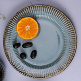 teal quarter plate made by ceramic