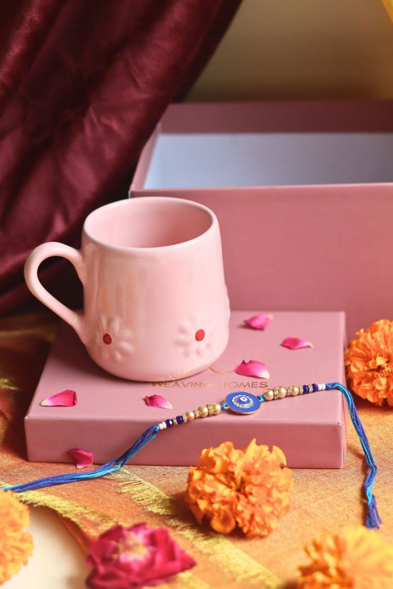 Pink Lily Mug Rakhi Gift Box with premium quality material