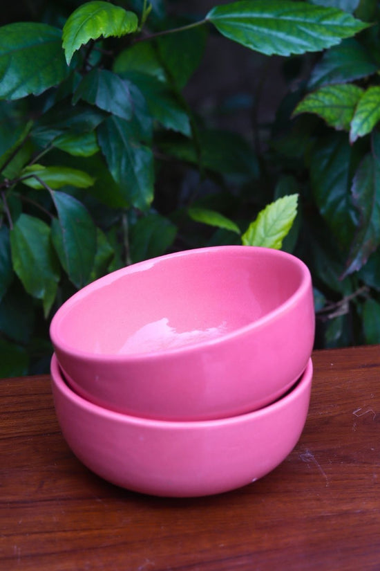 Pink Snack Bowl made by ceramic