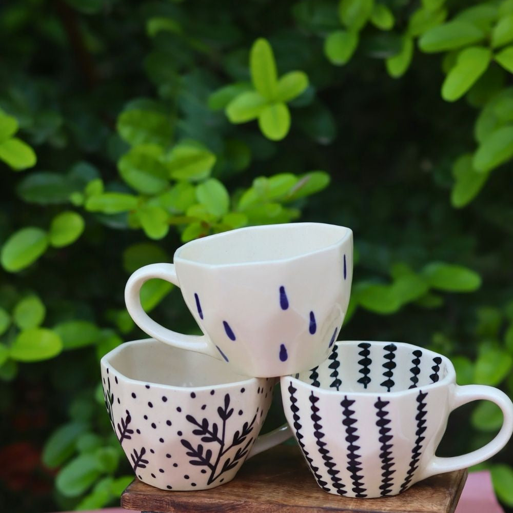 Set of 3 - Sunrise Sip Mugs made by ceramic