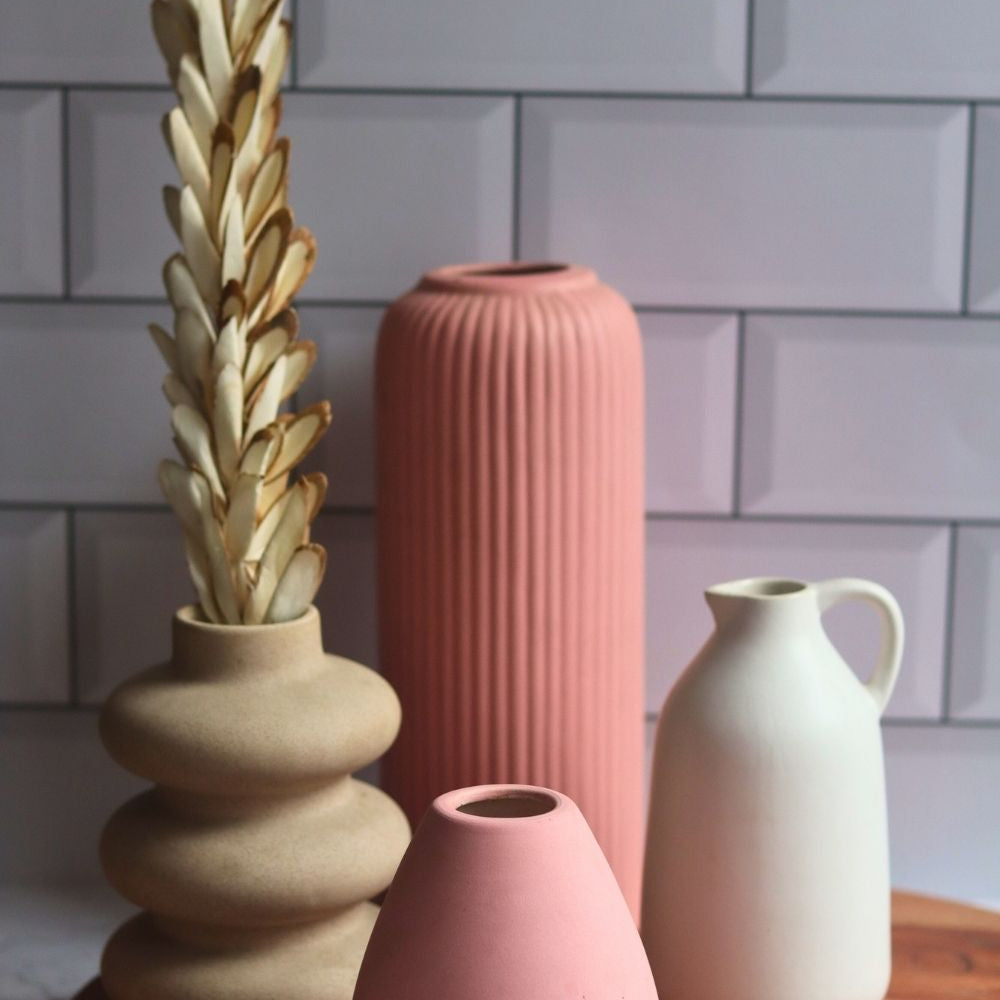 neutral vases handmade in india