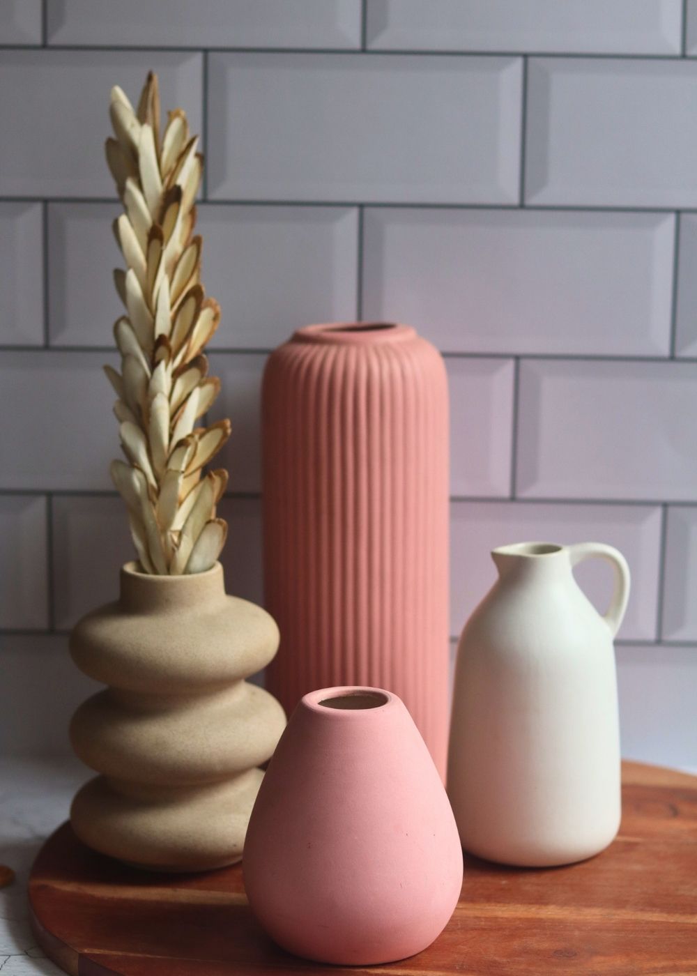 neutral vases handmade in india