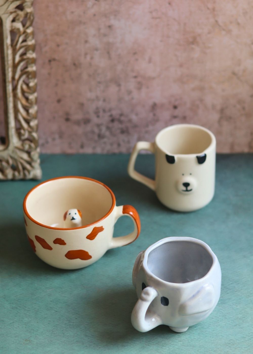 handmade Set of 3 - Joy Sip Mugs