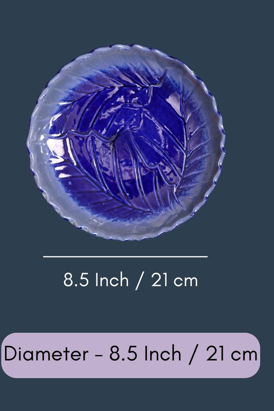 Royal Blue Round Engraved Platter
