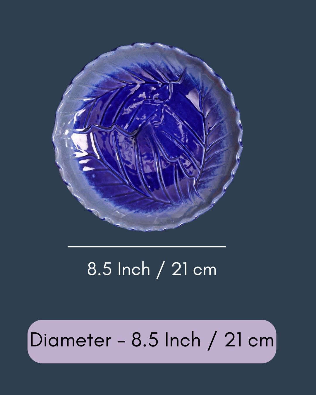 Royal Blue Round Engraved Platter