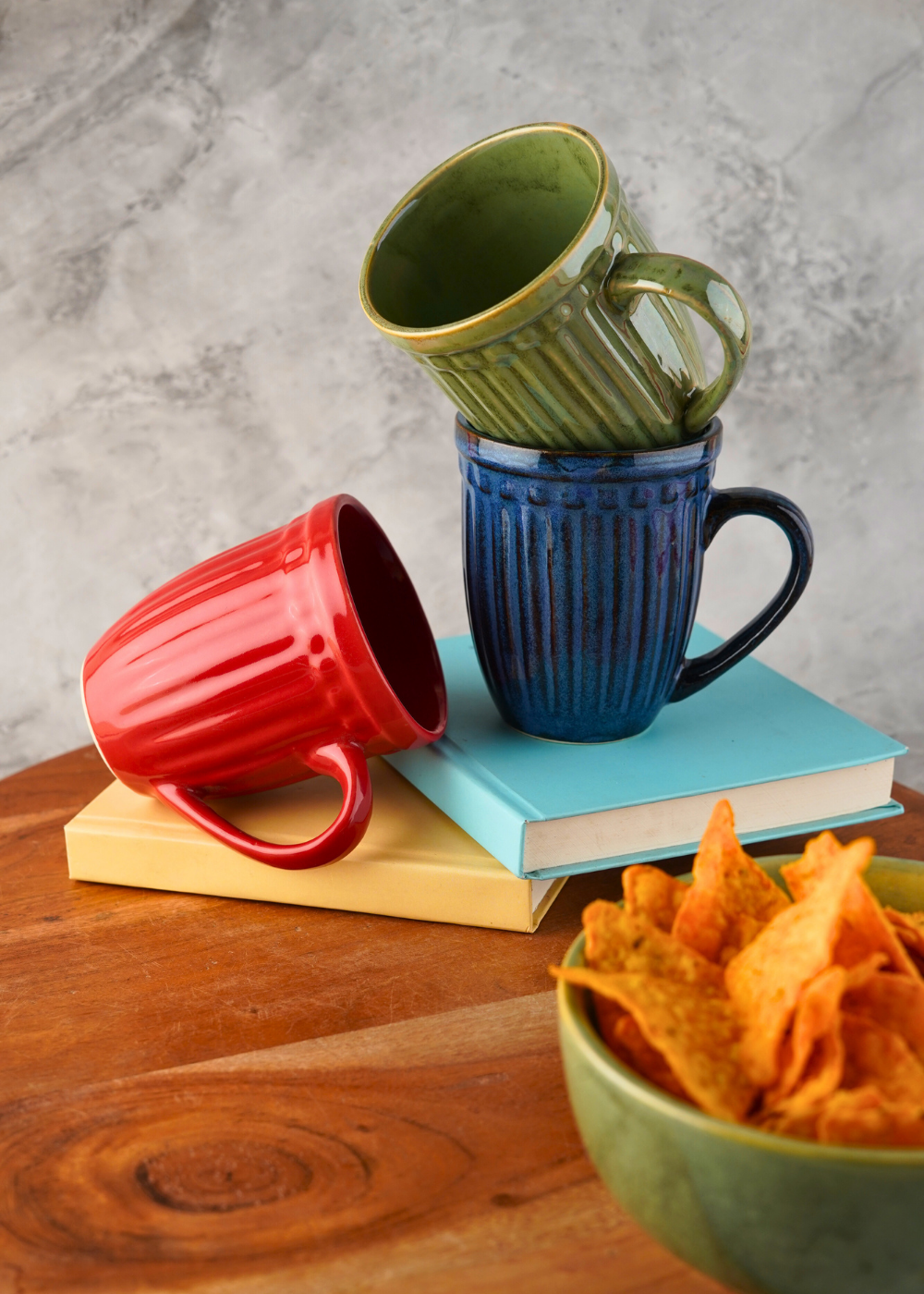 handmade vintage mugs set of three combo