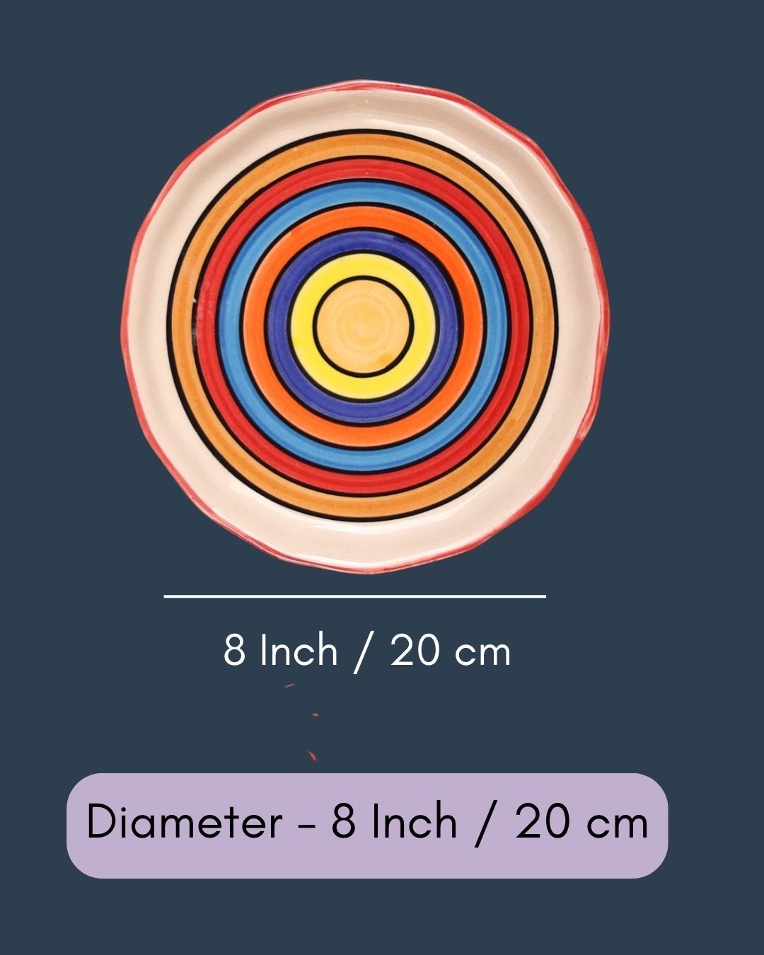 Rainbow Swirl Plate