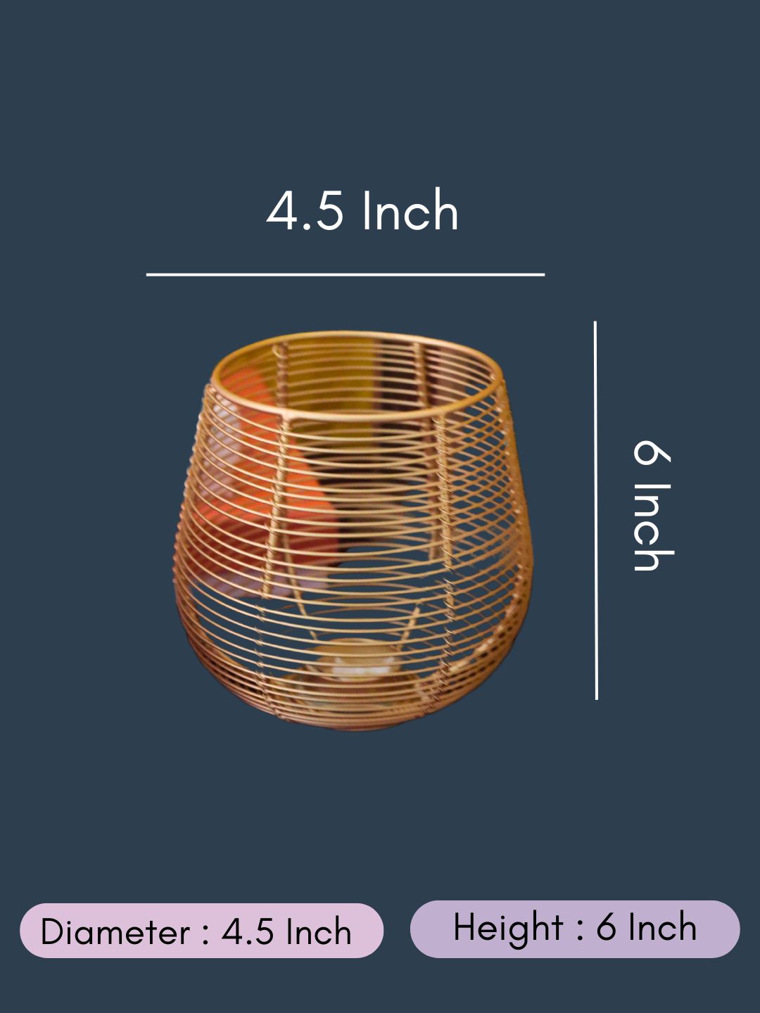 Auro Tea Light Holder with all Measurements