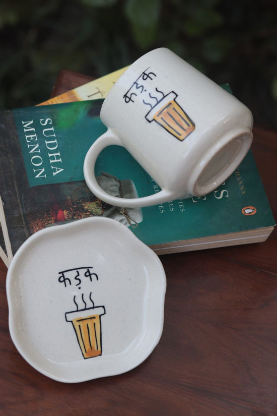 Kadak Mug & Handmade Dessert Plate with premium quality Material