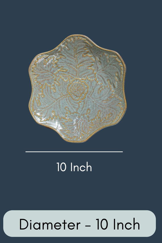 Grey Floral Platter/ Fruit Plate