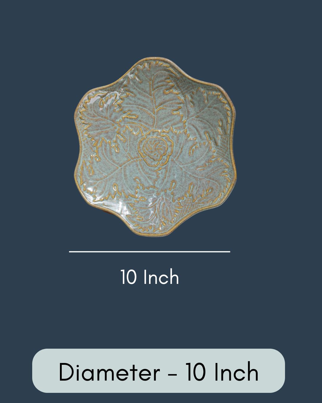 Grey Floral Platter/ Fruit Plate