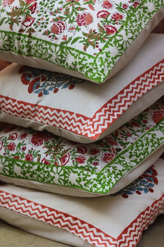 Pink Bloom & Liana Vine Cushion Cover combo made by cotton