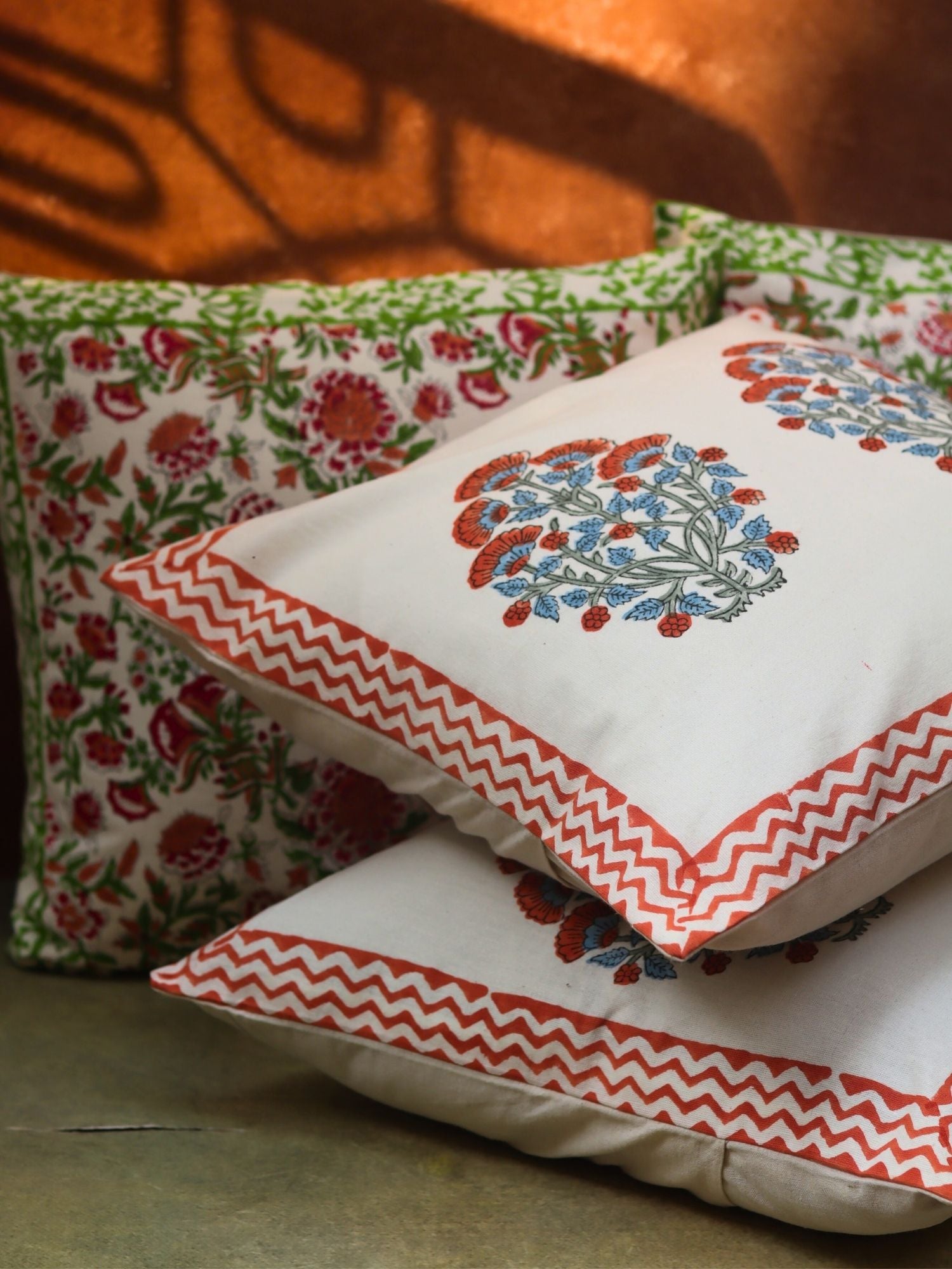 Pink Bloom & Liana Vine Cushion Cover combo with premium quality material