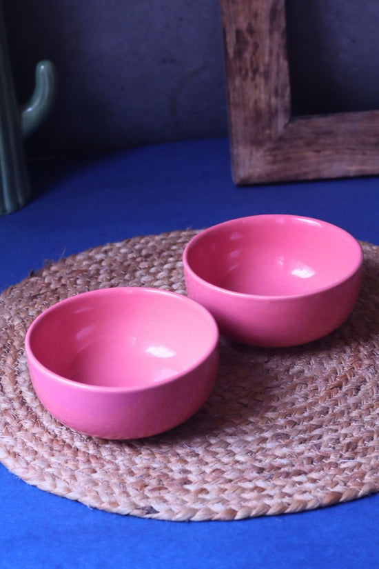 Pink Snack Bowl handmade in India