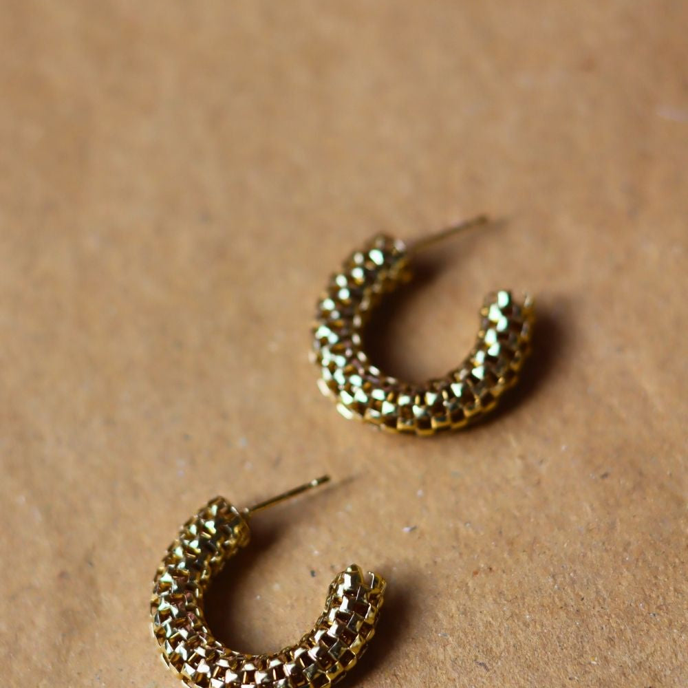 Hypoallergic Textured Hoops