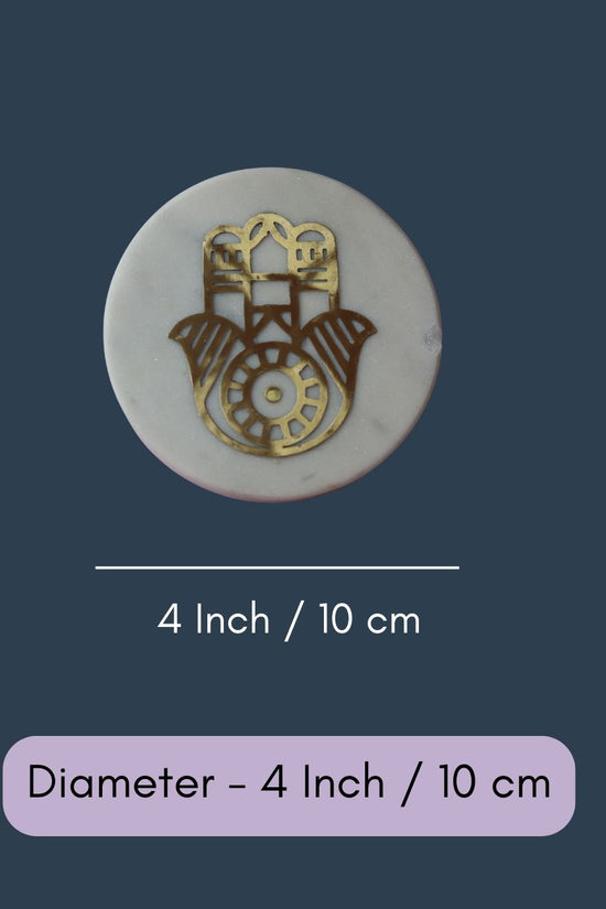 Hamsa Hand Marble Coaster