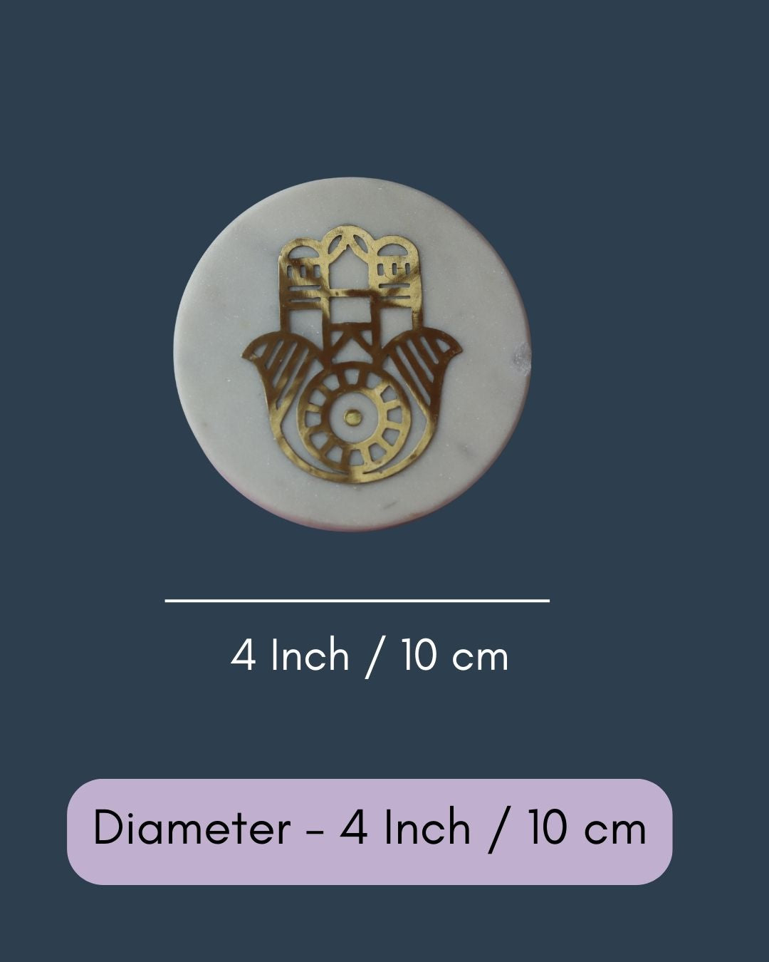 Hamsa Hand Marble Coaster
