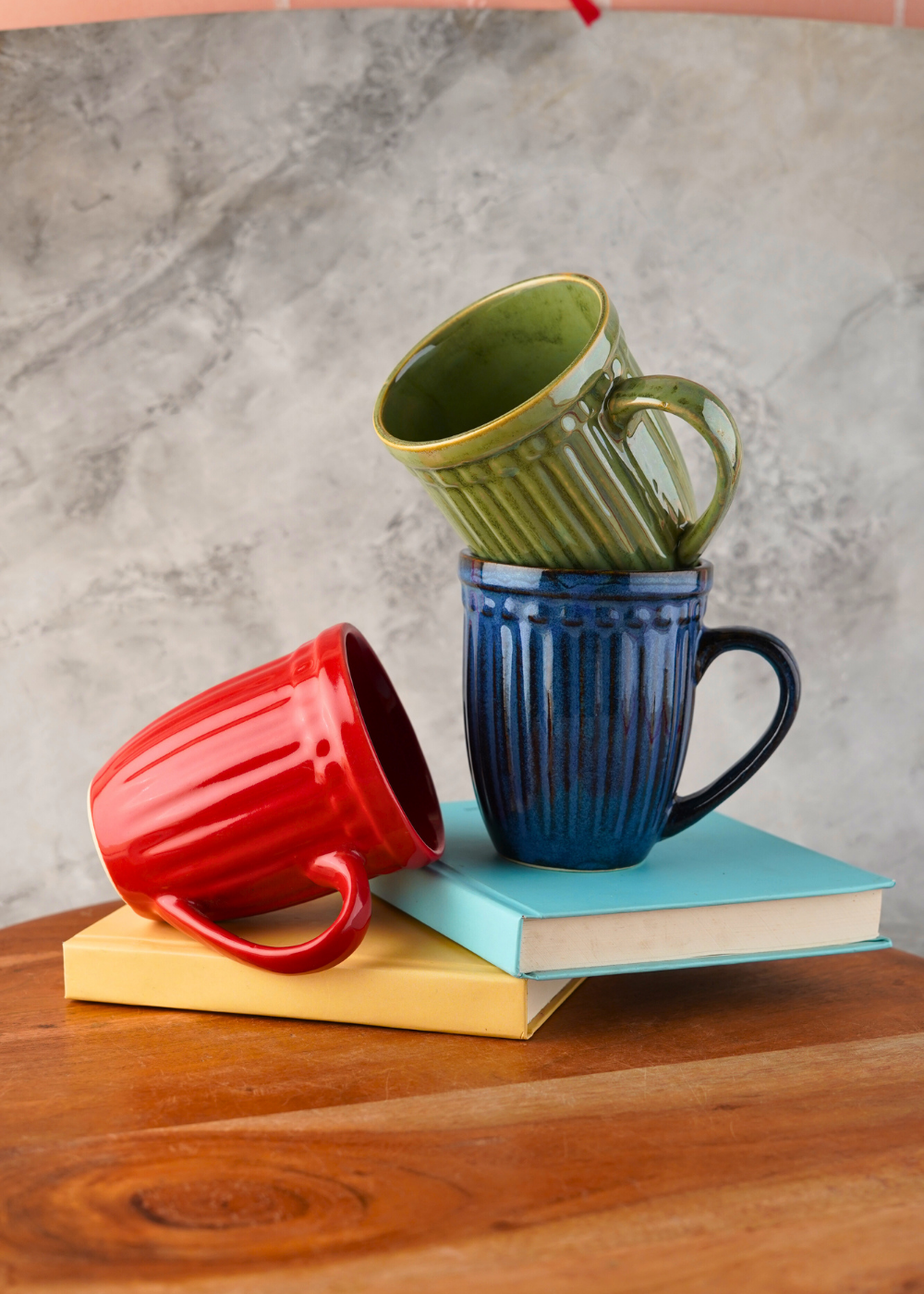 vintage mugs set of three made by ceramic 