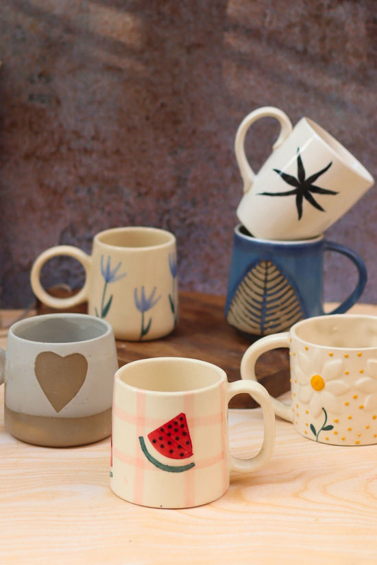 Set of 6 Ceramic Mugs (for the price of 5) made by ceramic