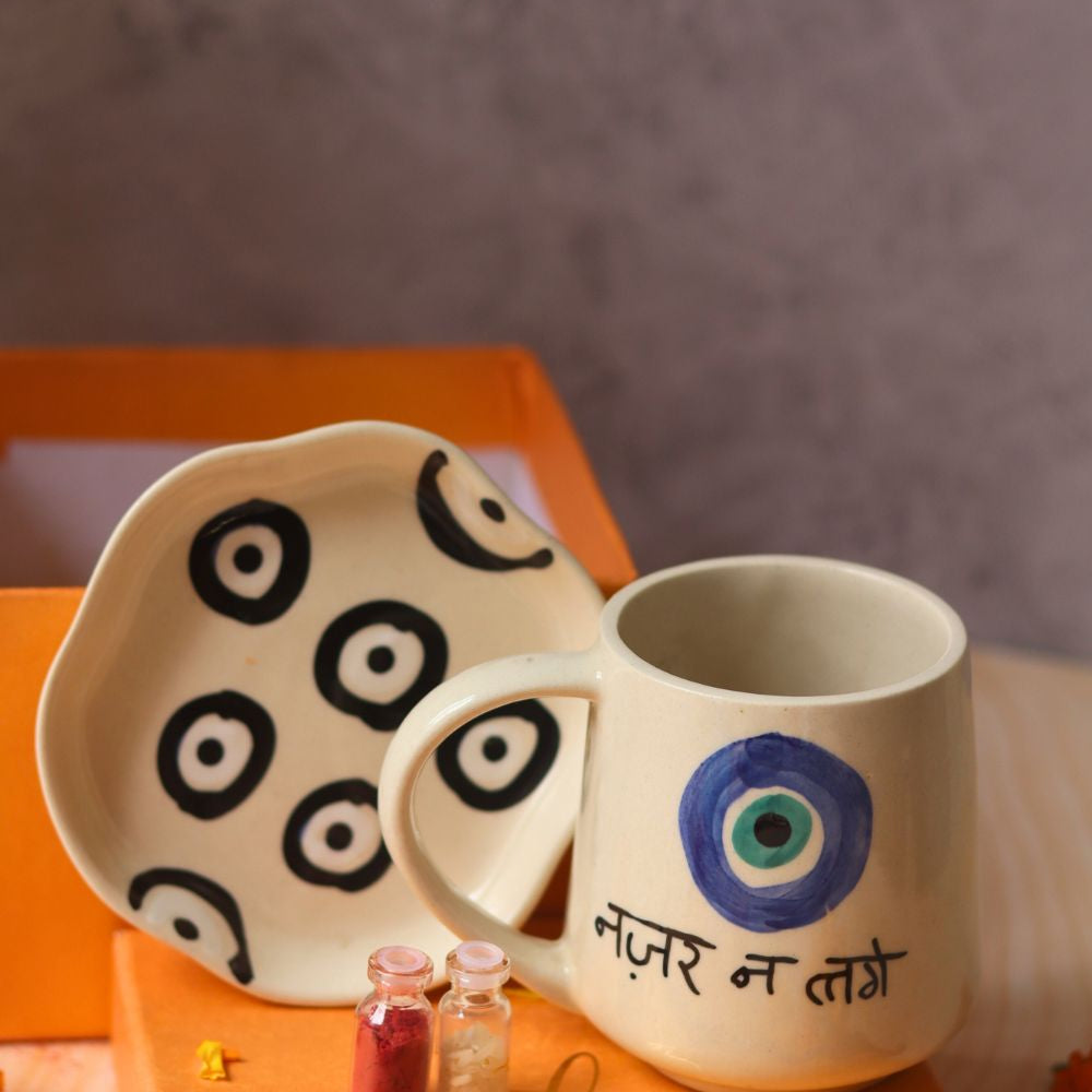 handmade evil eye rakhi gift box