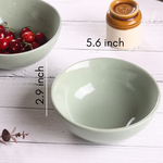 Sage green bowls height & breadth 