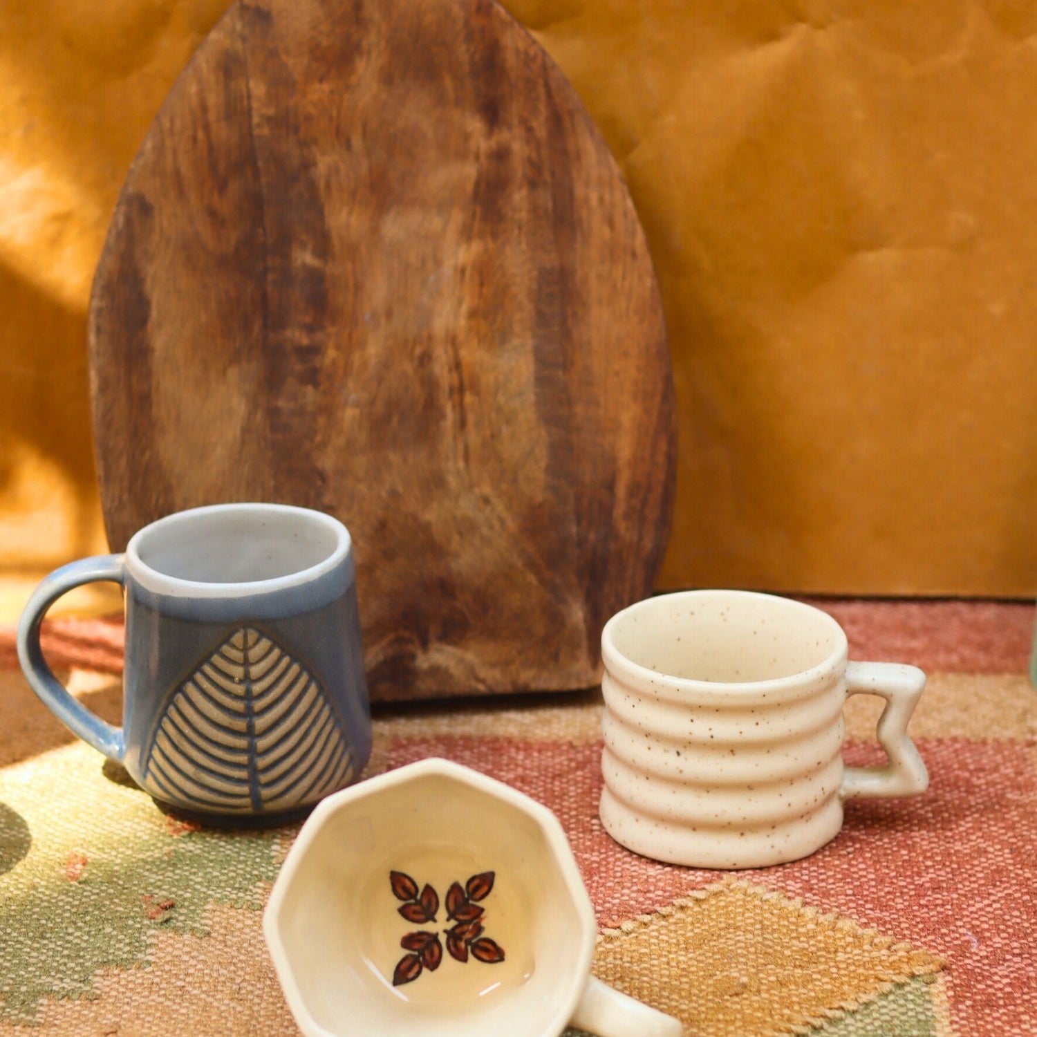 Set of 3 - Spring Sip Mugs combo made by ceramic