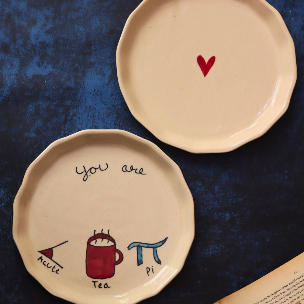 handmade Heart & Cutie pie Plate