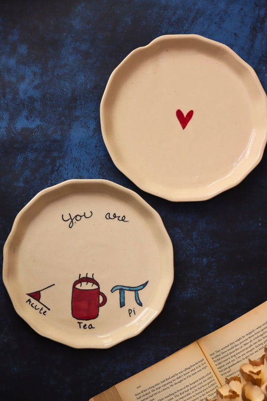 handmade Heart & Cutie pie Plate