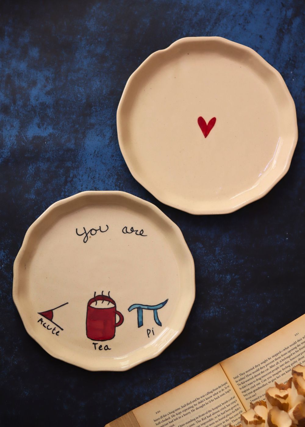handmade Heart & Cutie pie Plate