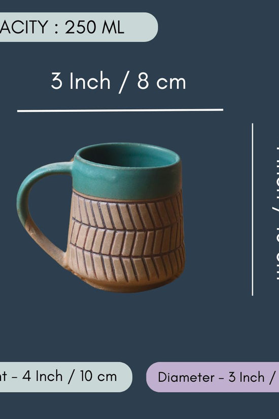 Teal Chevron Mug