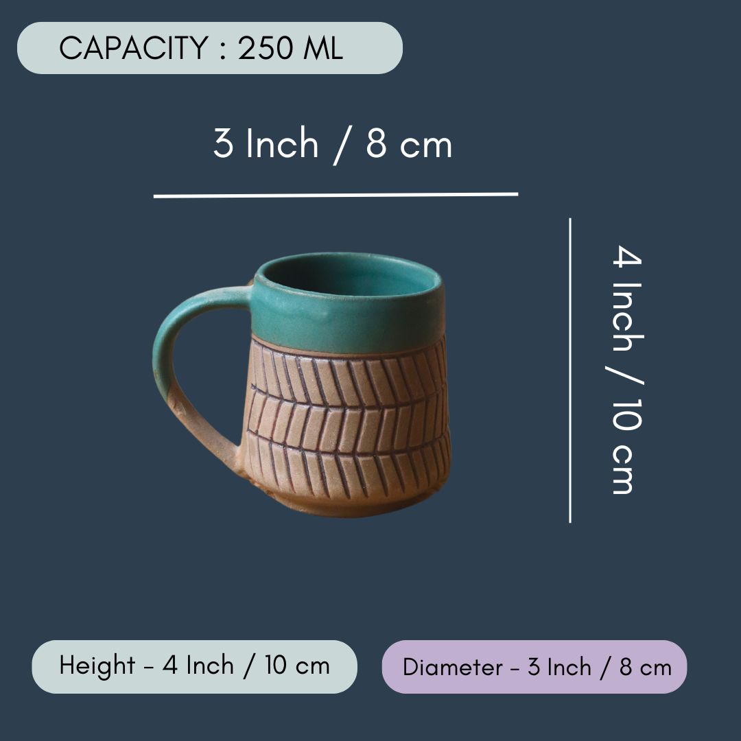 Teal Chevron Mug