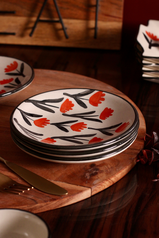 Handmade ceramic dinner plates 