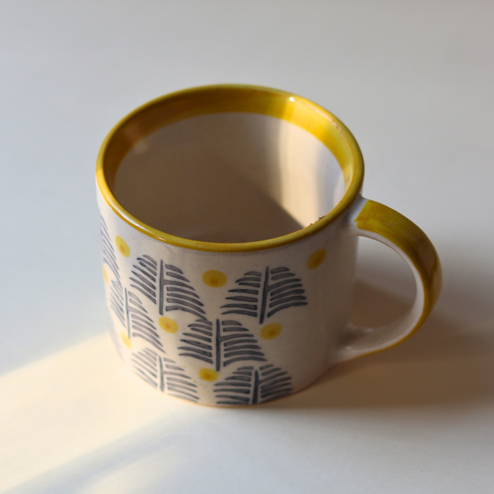 Handmade ceramic coffee mug 