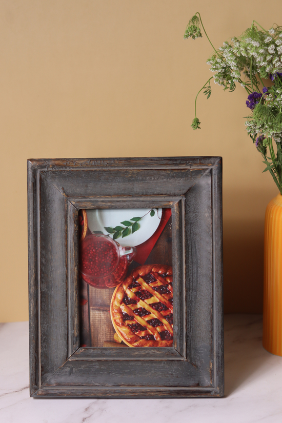 Wooden photo frame with picture 