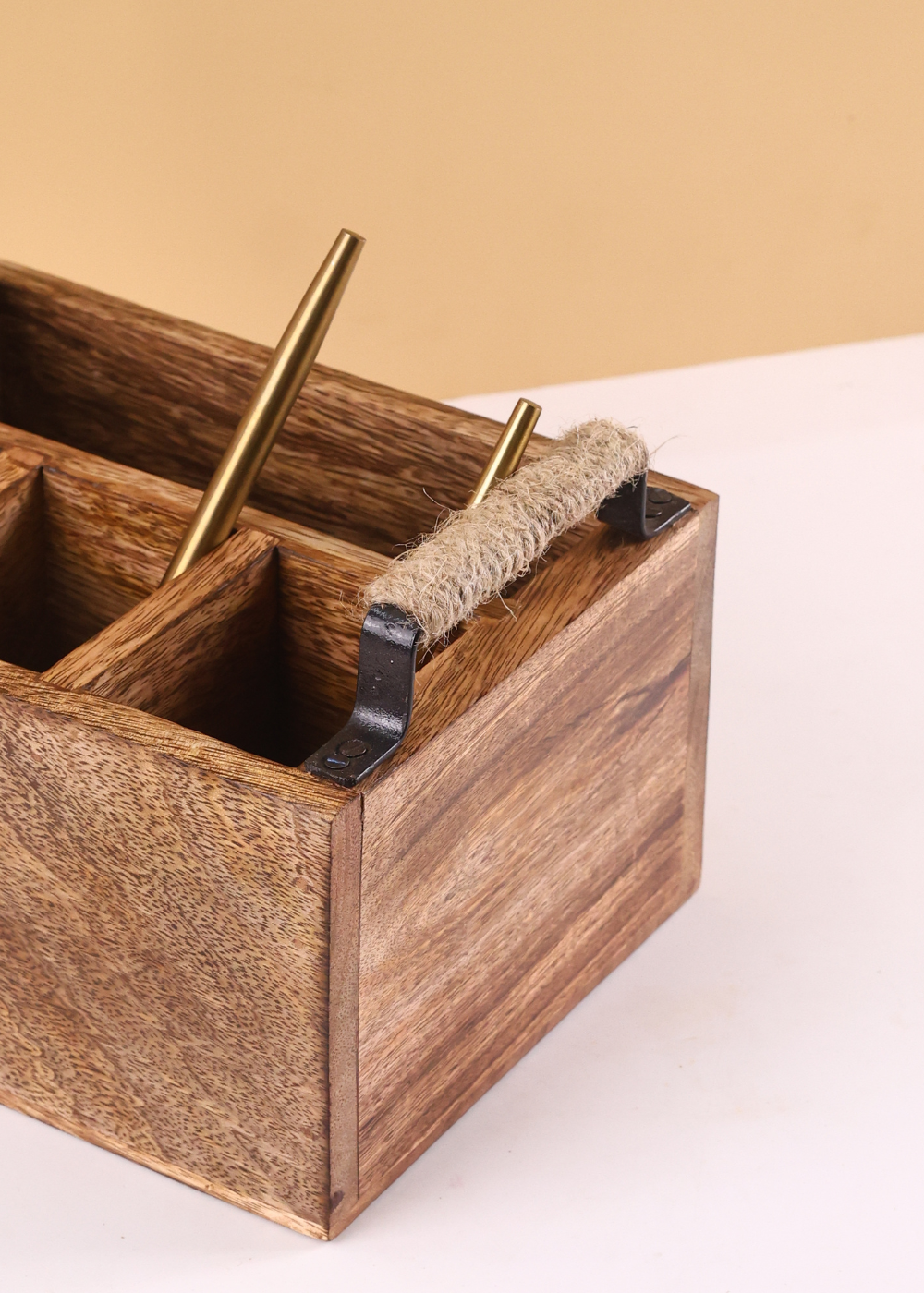 Unique design wooden cutlery holder 