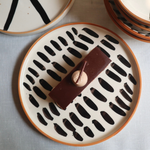 handmade striped platter