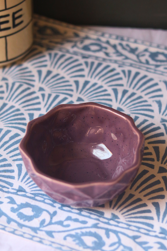 handmade purple small bowl