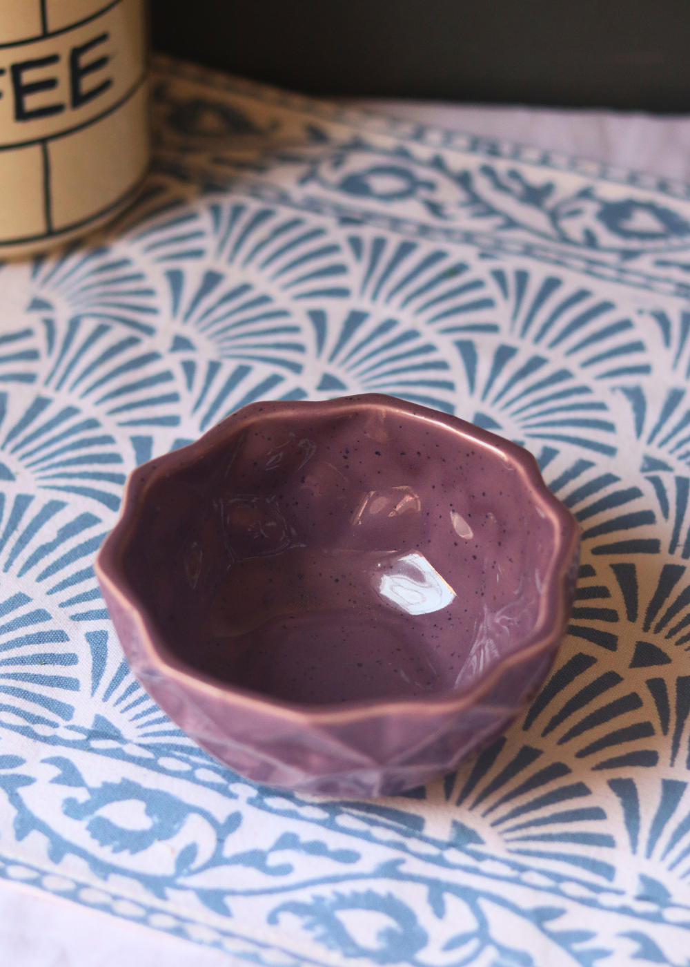 handmade purple small bowl