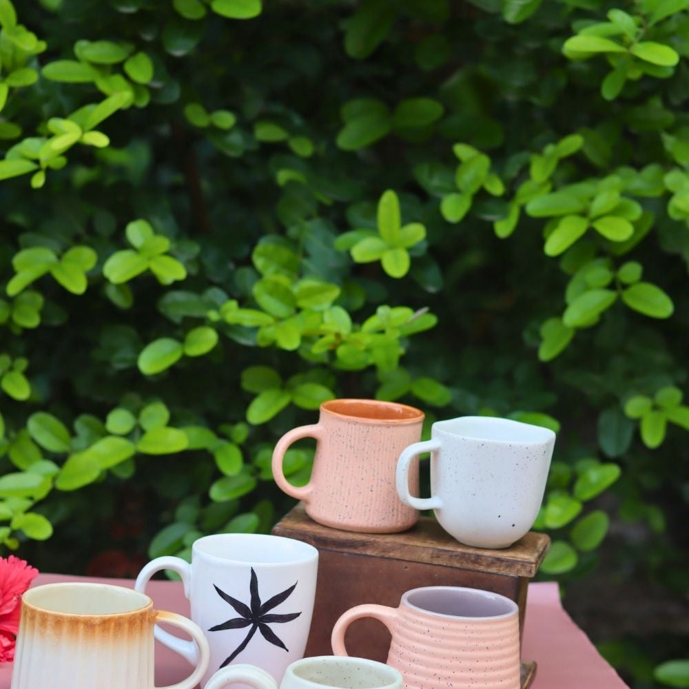 handmade Set of 6 Melody of sip Mugs (for the price of 5)