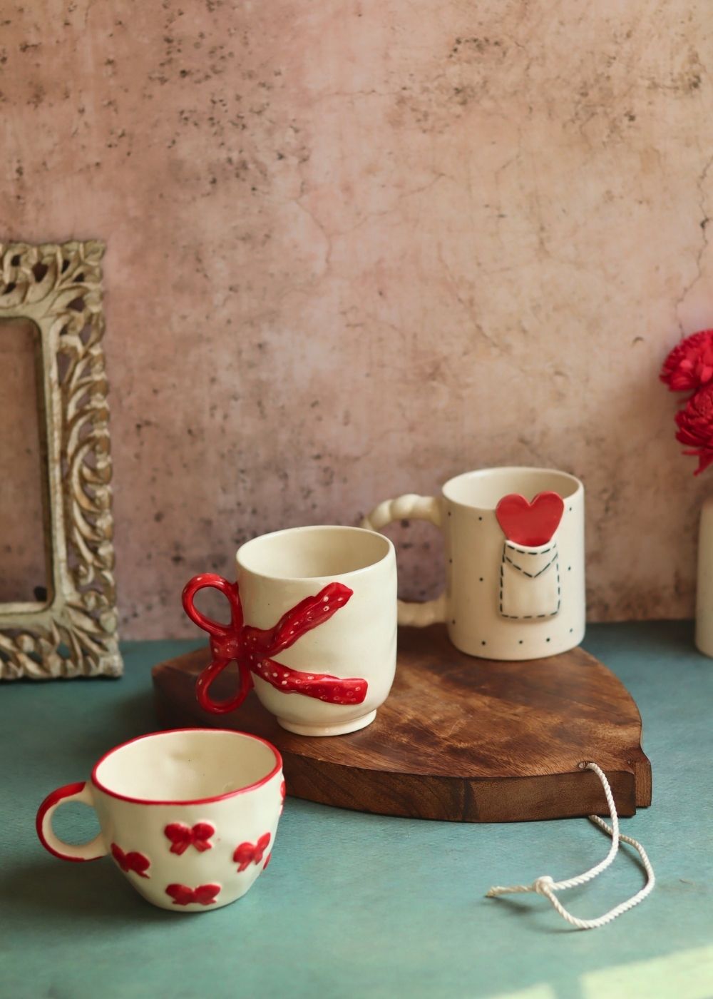 Handmade Set of 3 - Love Sip Mugs