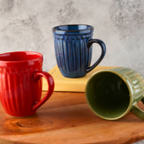 viintage mugs with three different colors