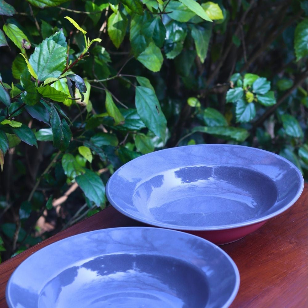 Handmade Subtle Grey Pasta Plate