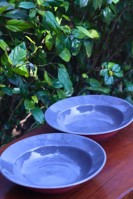 Handmade Subtle Grey Pasta Plate