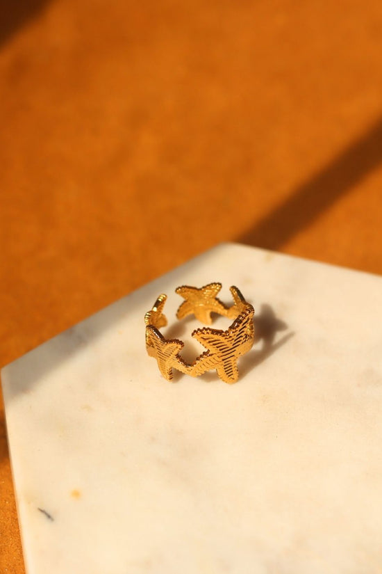 StarFish Adjustable Ring handmade in India