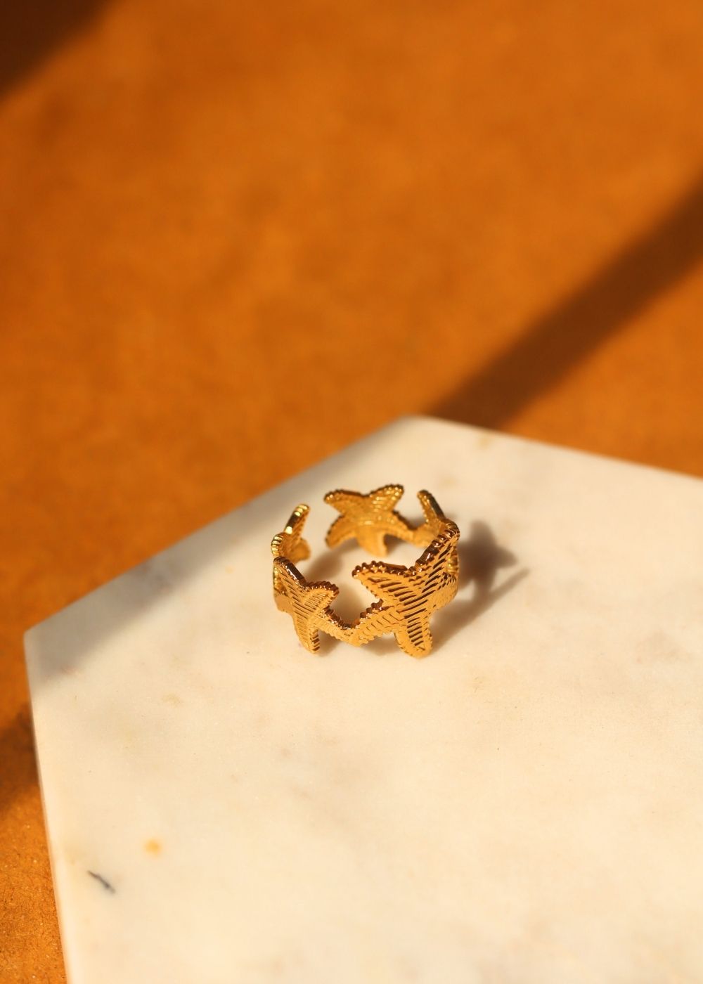 StarFish Adjustable Ring handmade in India