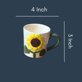 Sunflower Bliss Mug with Size & Measurement