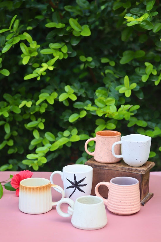 Set of 6 Melody of sip Mugs (for the price of 5) made by ceramic