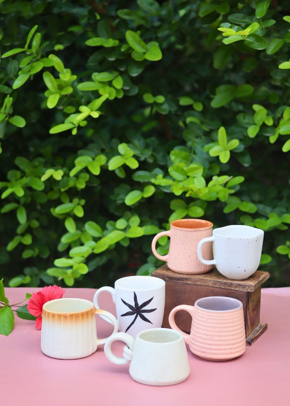 Set of 6 Melody of sip Mugs (for the price of 5) made by ceramic